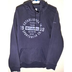 Stylish Men's Columbia Navy Blue Hoodie - Size Large
